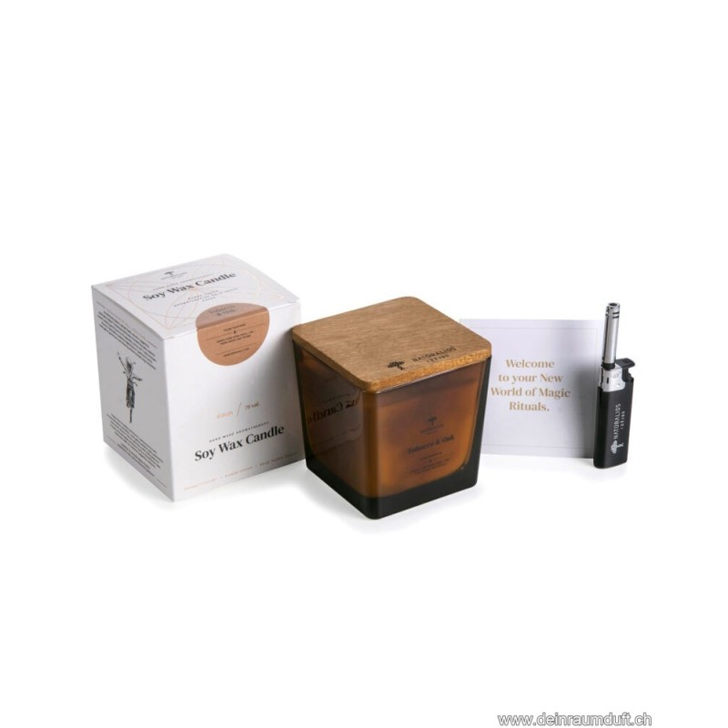 Aromatherapy Soy Wax Candle Brown Tint 450g.