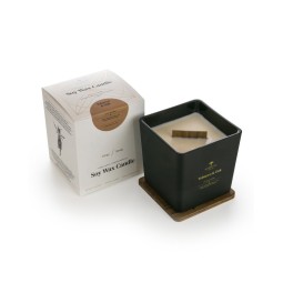 Bougie de cire de soja aromathérapie Black/Gold 450g.