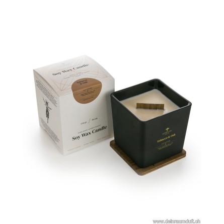 Bougie de cire de soja aromathérapie Black/Gold 450g.