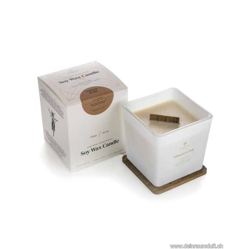 Aromatherapie Sojawachskerze White/Gold 450g.