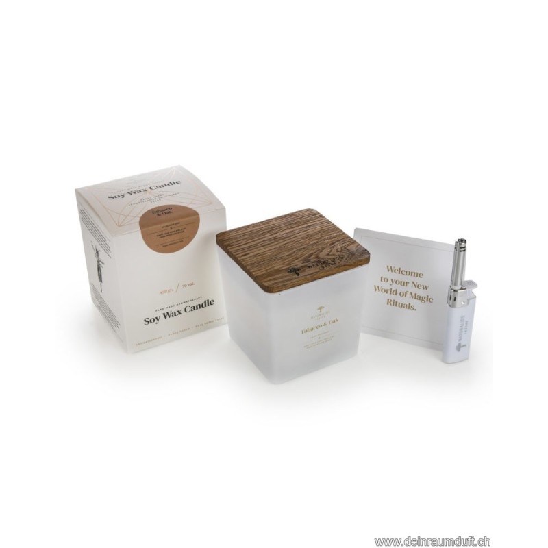 Aromatherapie Sojawachskerze White/Gold 450g.